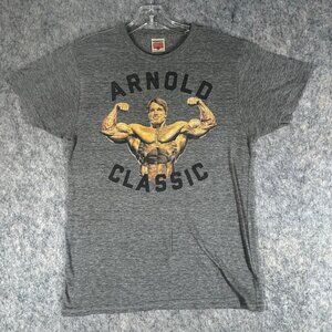 Arnold Classic Graphic T Shirt Mens Size M Gray Short Sleeve